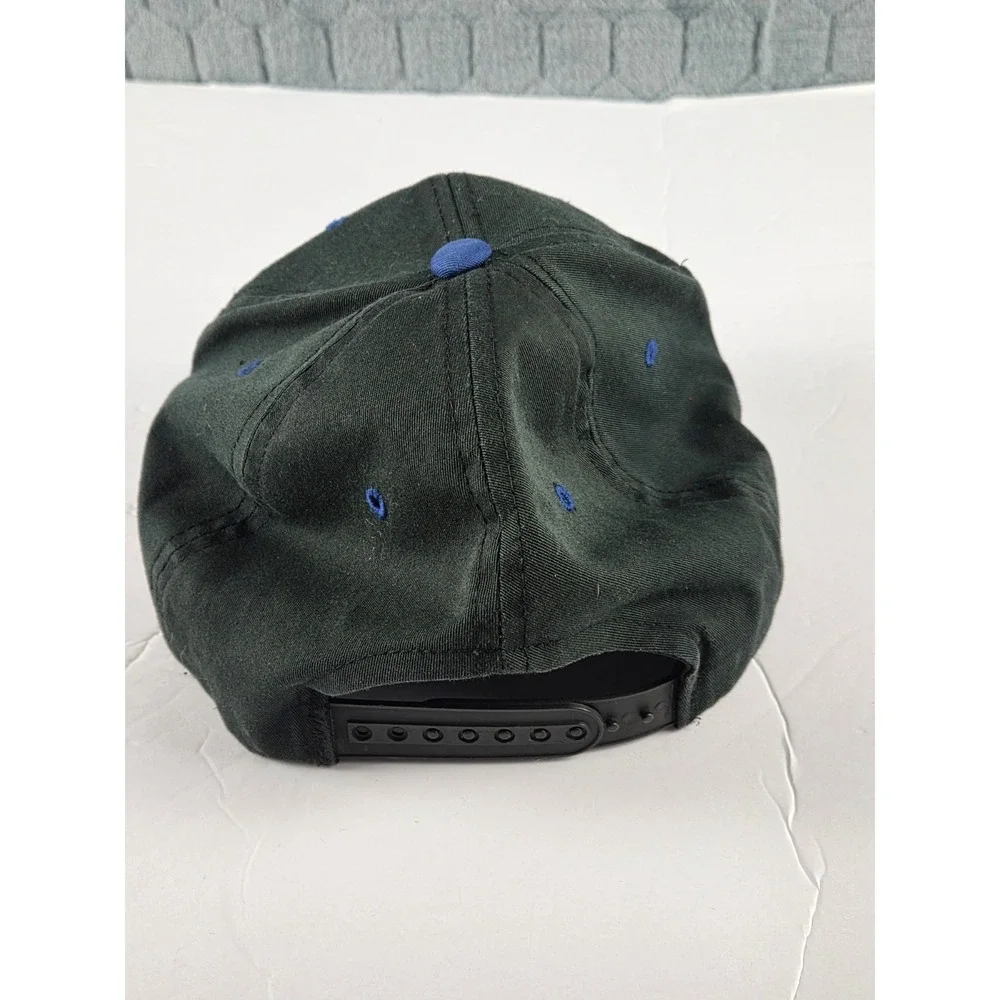 Nascar Thunder Ball Cap Snapback Hat Checkered Flag Black‎ Blue
